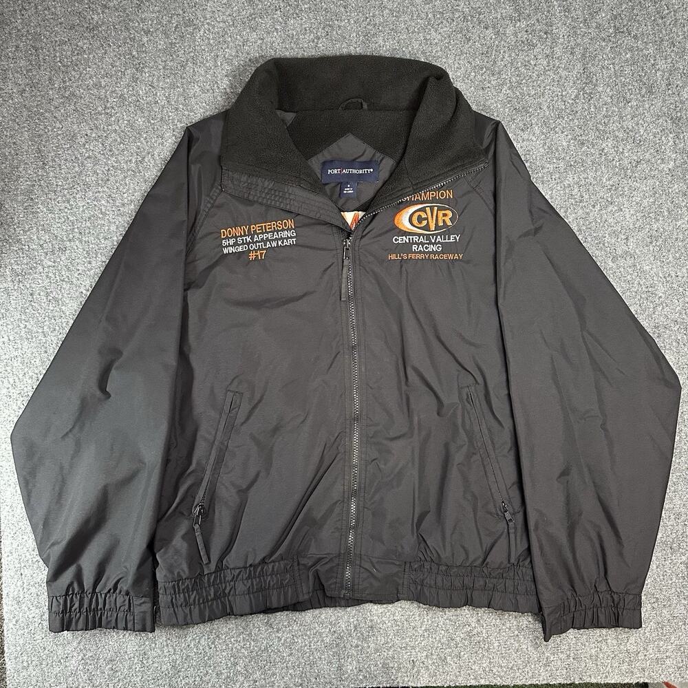 Port Authority Vtg Men’s Full Zip Up Jacket Sz (S) Donny Peterson CVR Racing 90s